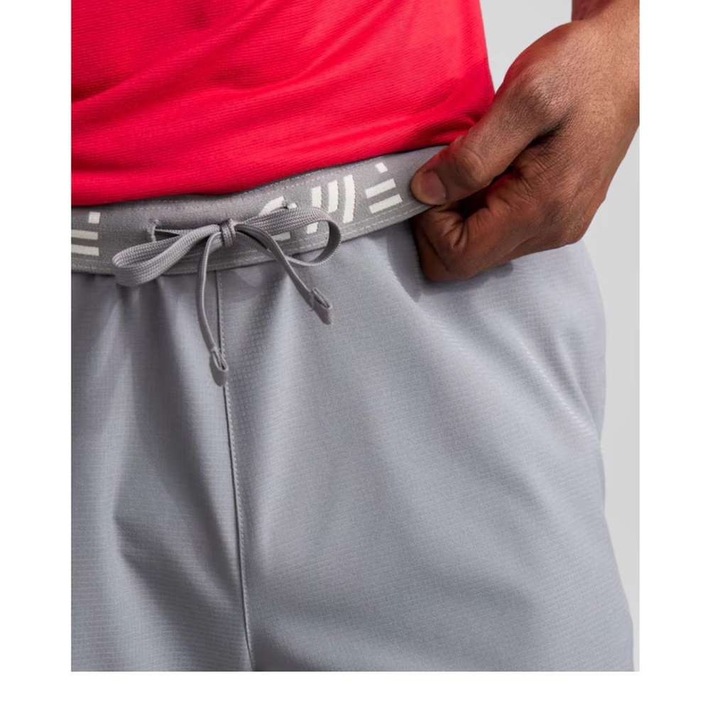 Men's Athletic Shorts in Light Gray - Performance Drawstring